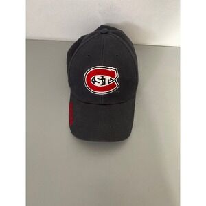 Russell Athletic‎ Huskies Baseball Cap Black Red Embroidered Logo Flex Fit